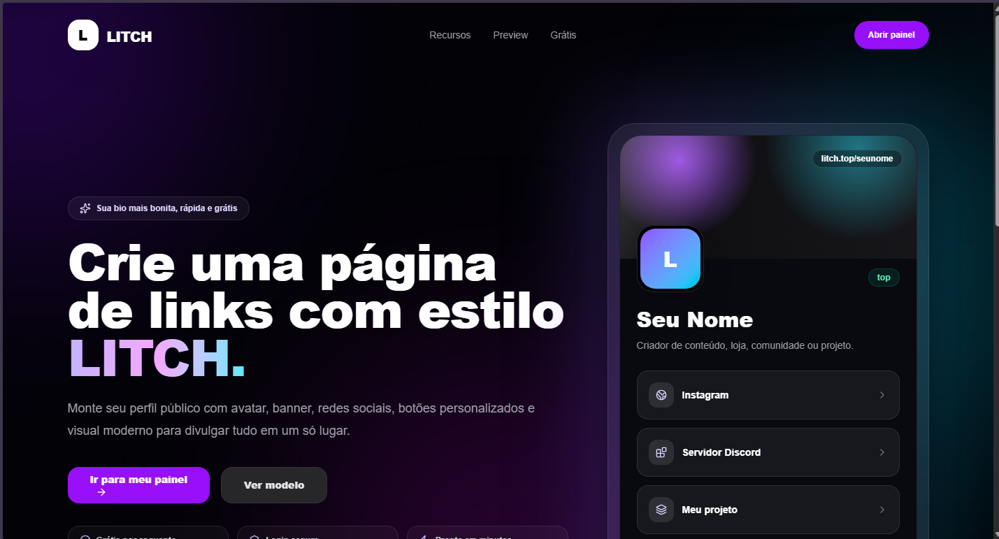 Projeto LITCH Link na Bio